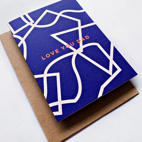 Love You Dad Graphic Shapes Card