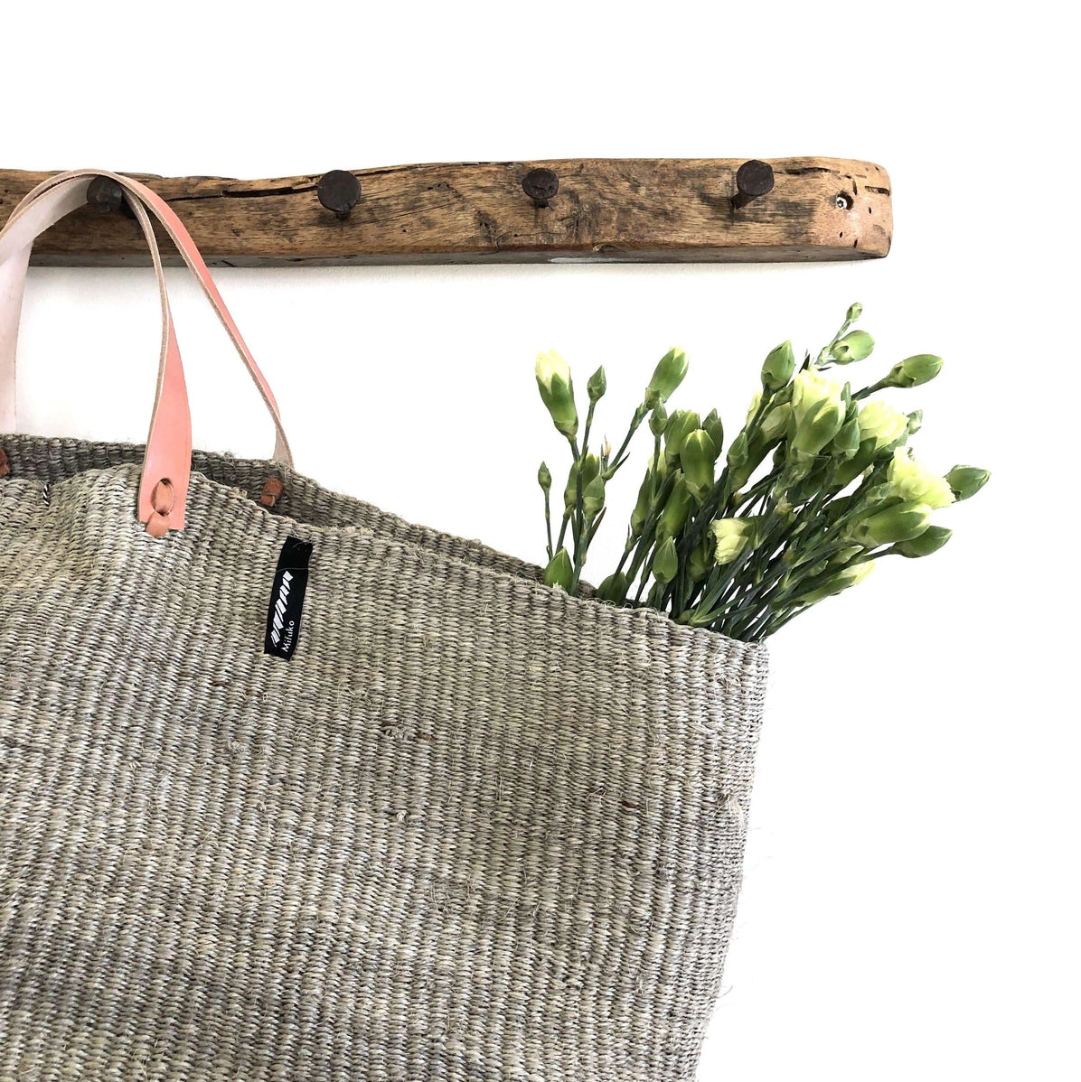 Kiondo Market Basket - Light Grey - Large