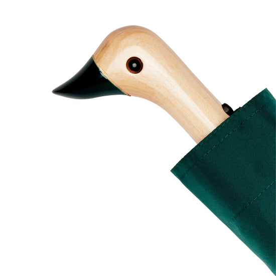 Forest Green Compact Eco-Friendly Duckhead Umbrella