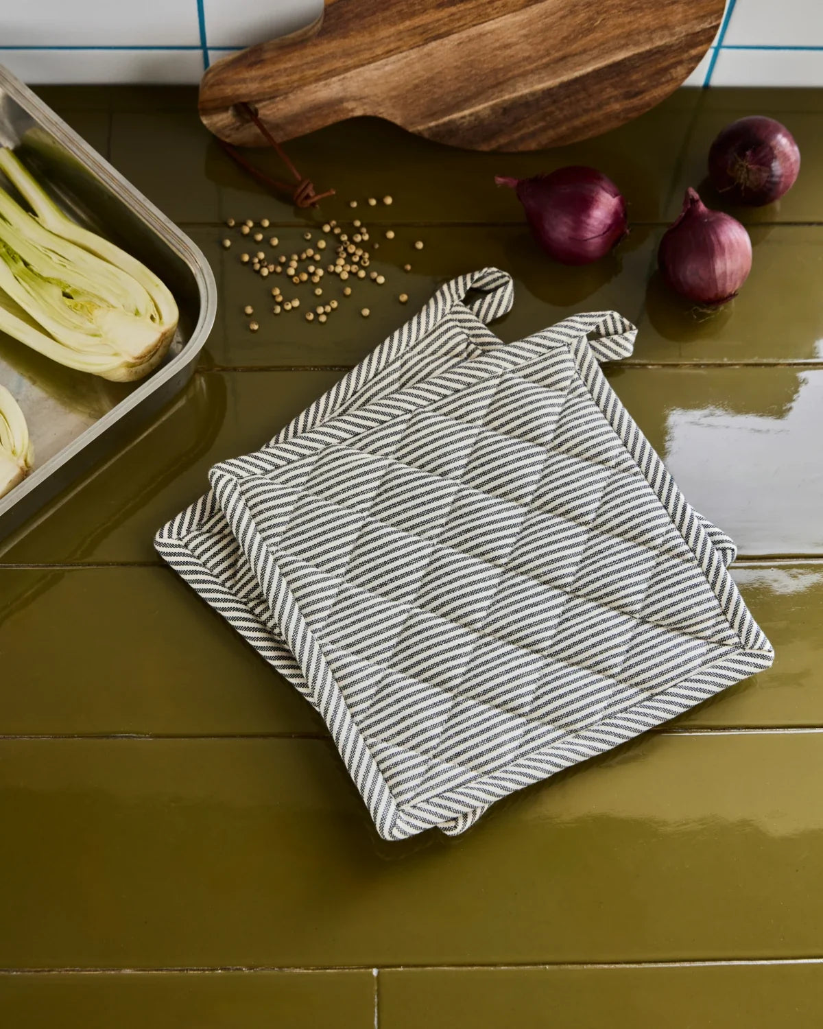 CHEF Potholders - Dark grey - Set of 2