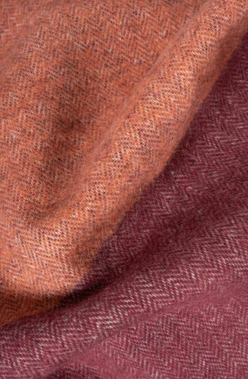 MILA - Recycled Cotton Cape - Wine Red