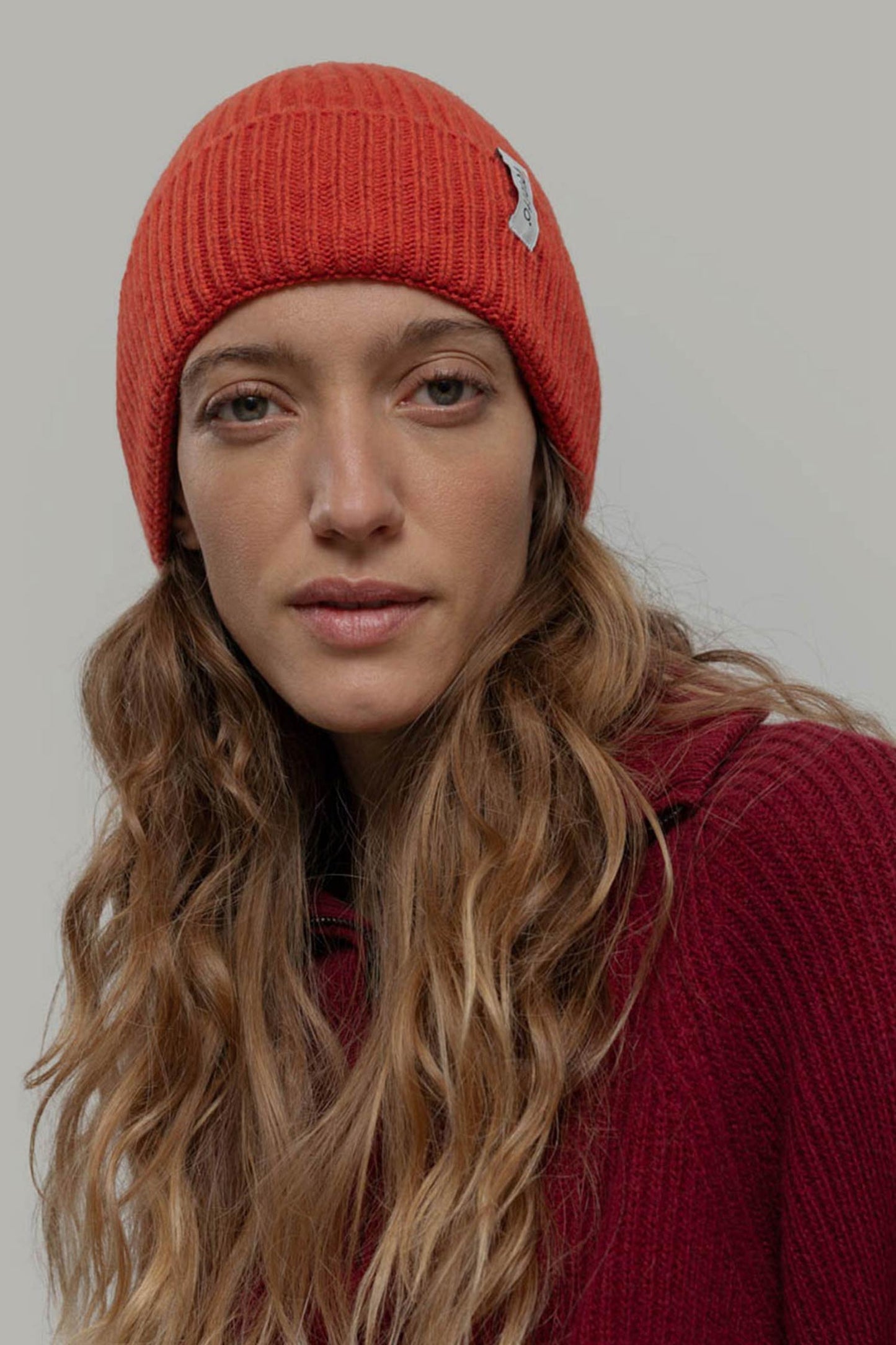 MARCELLO - Recycled Cashmere Hat - Siena Orange