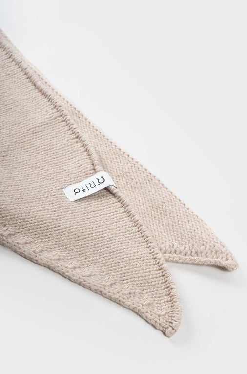MASHA - Recycled Cashmere Bandana -  Beige Cantuccino