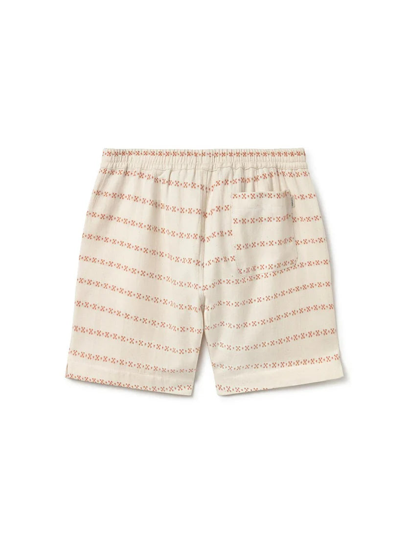 Neubukow Shorts — Ecru/Adobe Jacquard