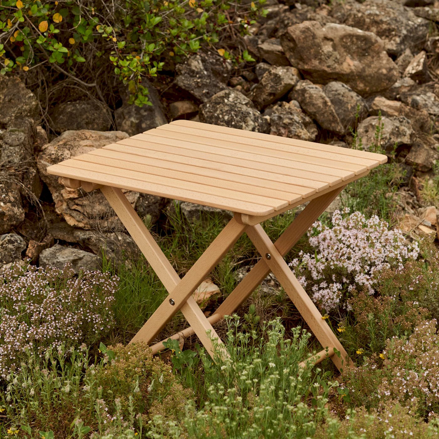 Outdoor Market Folding Table - Small - Natural