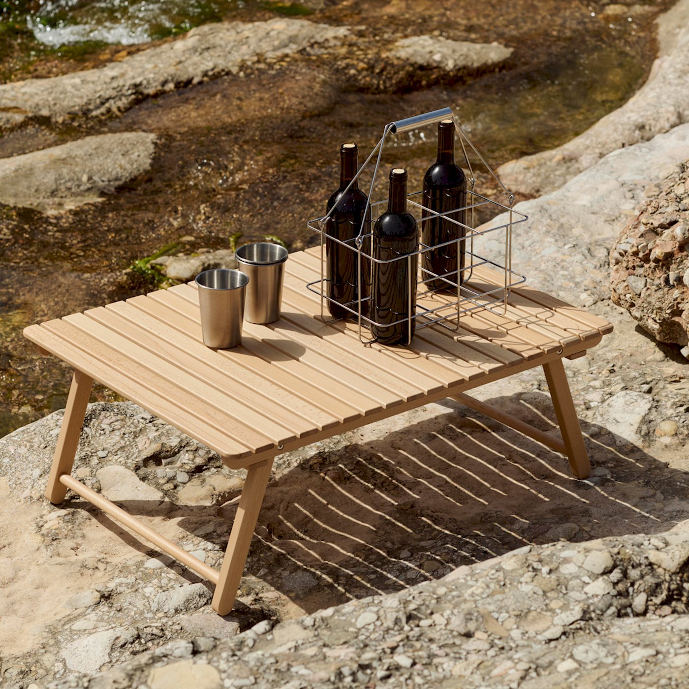 Outdoor Market Folding Table - Large - Natural