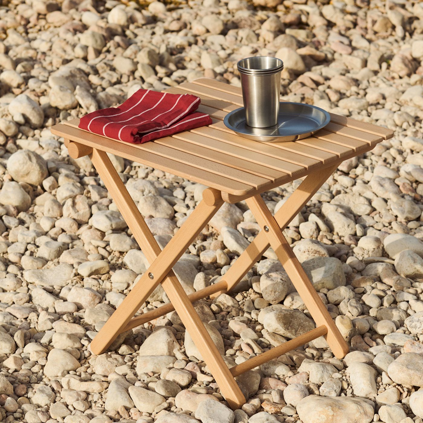 Outdoor Market Folding Table - Small - Natural