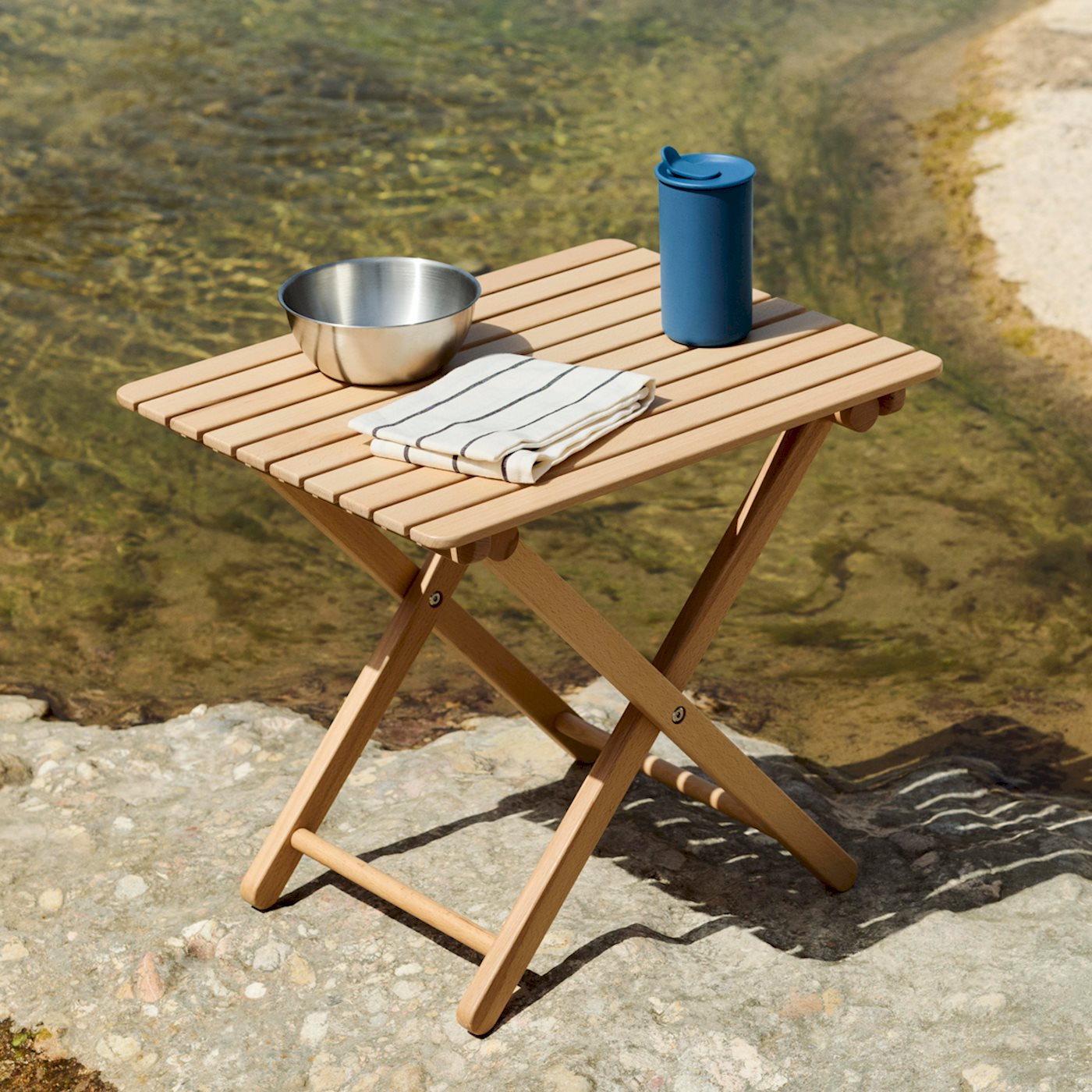 Outdoor Market Folding Table - Small - Natural