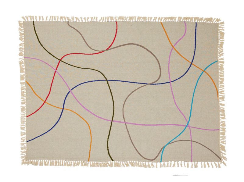 Outline Throw - Sand/Multicolour
