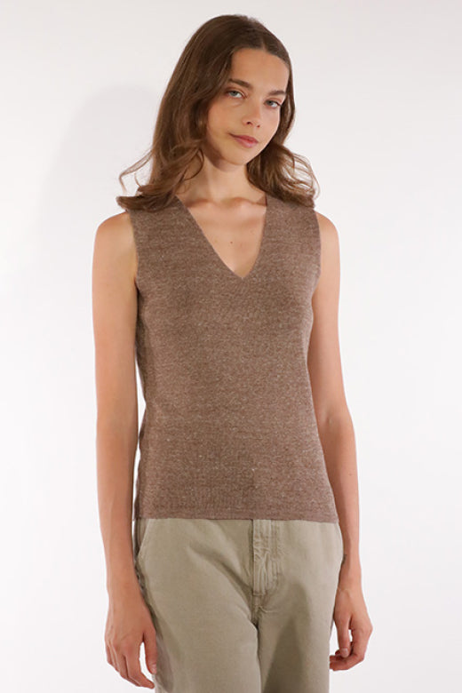 FIONA Tank Top - Brown