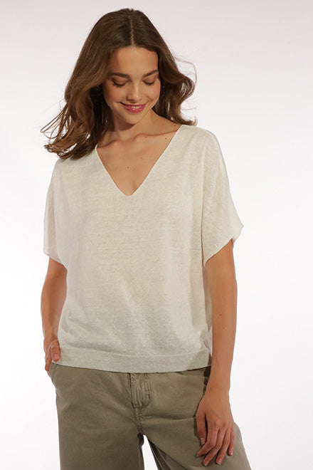 GISELE Sleeveless Loose Sweater - Off White