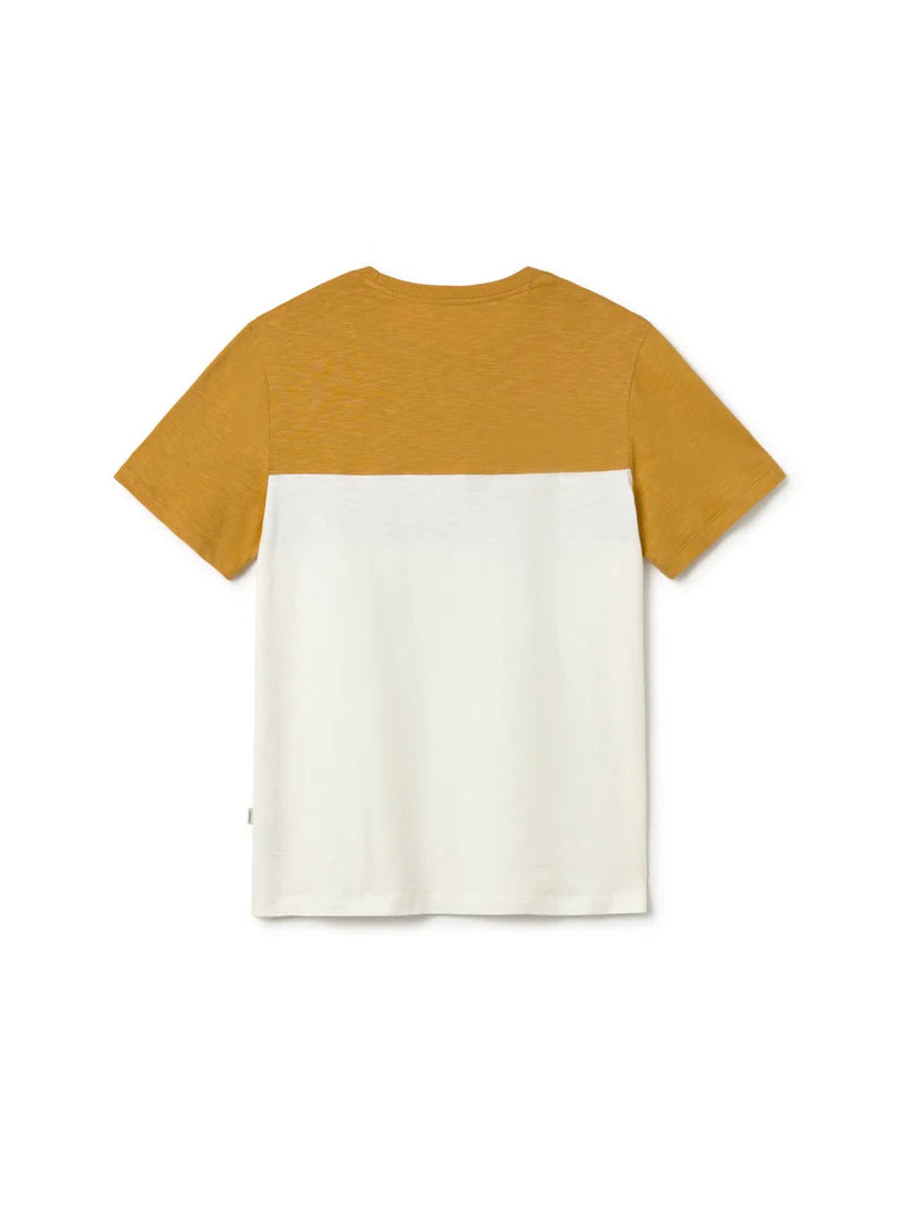 Plavi T-Shirt — Ecru/Mustard