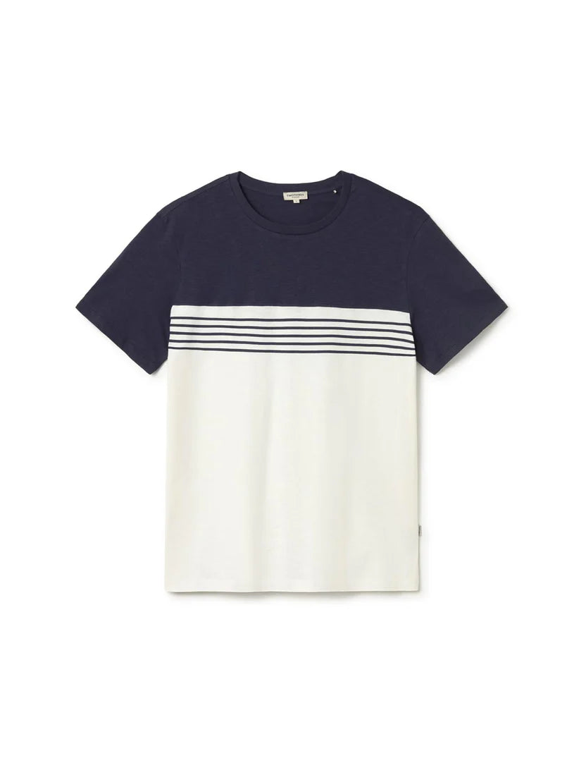 Plavi T-Shirt — Ecru/Navy