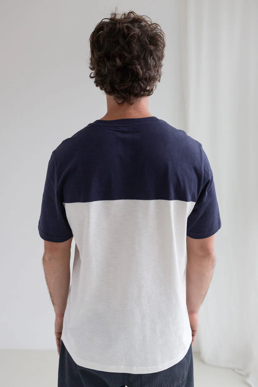 Plavi T-Shirt — Ecru/Navy