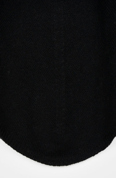 ELISTABETTA - Women's Recycled Cashmere Poncho - Slate Black