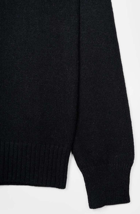 EDDA - Recycled Cashmere Crewneck Sweater - Black Slate