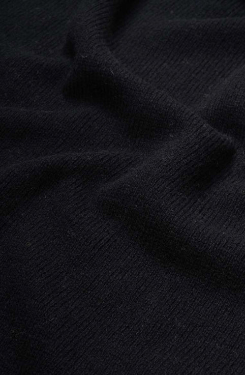 EDDA - Recycled Cashmere Crewneck Sweater - Black Slate