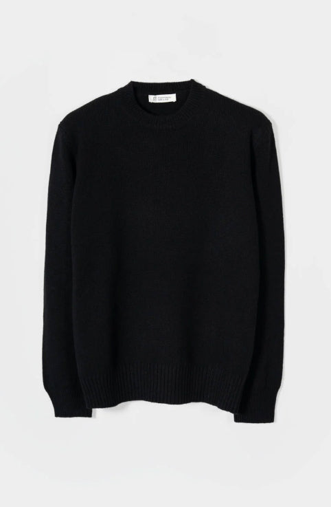 EDDA - Recycled Cashmere Crewneck Sweater - Black Slate