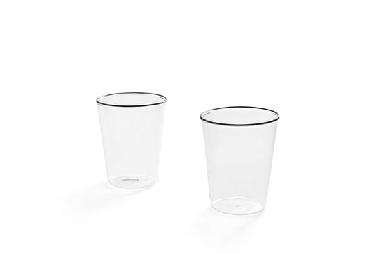 Load image into Gallery viewer, RIM GLASS-SET OF 2-CLEAR WITH BLACK RIM
