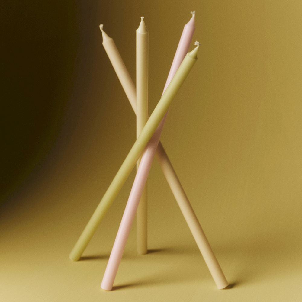 Slim Candle - Set of 4 - Pastels