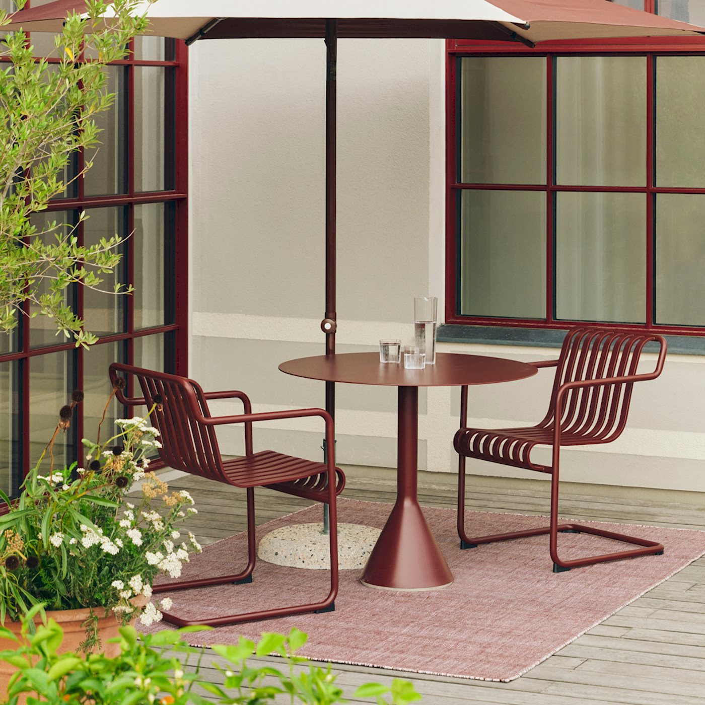 Terrazza Parasol Base - 35kg - Concrete Stone