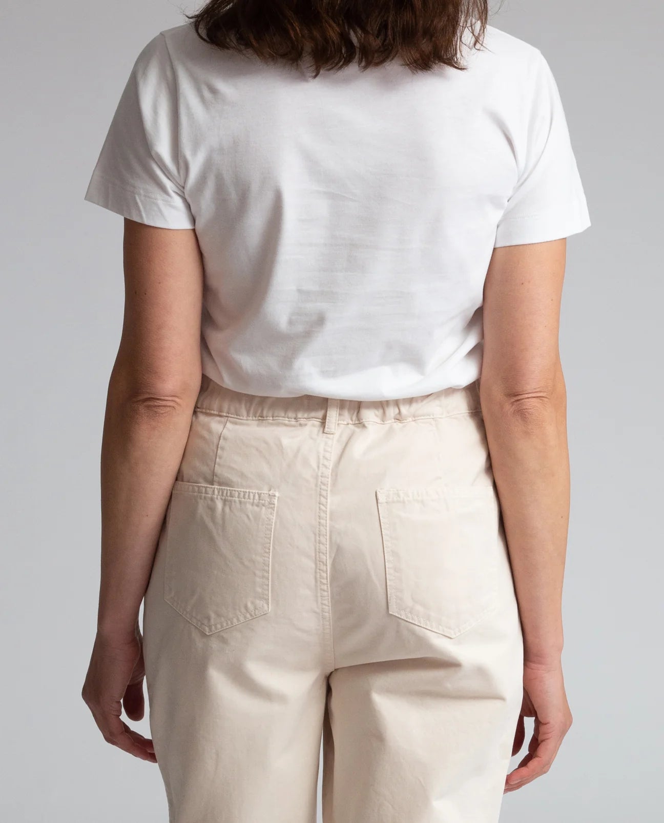 Tessa Organic Cotton Canvas Trouser - Ecru