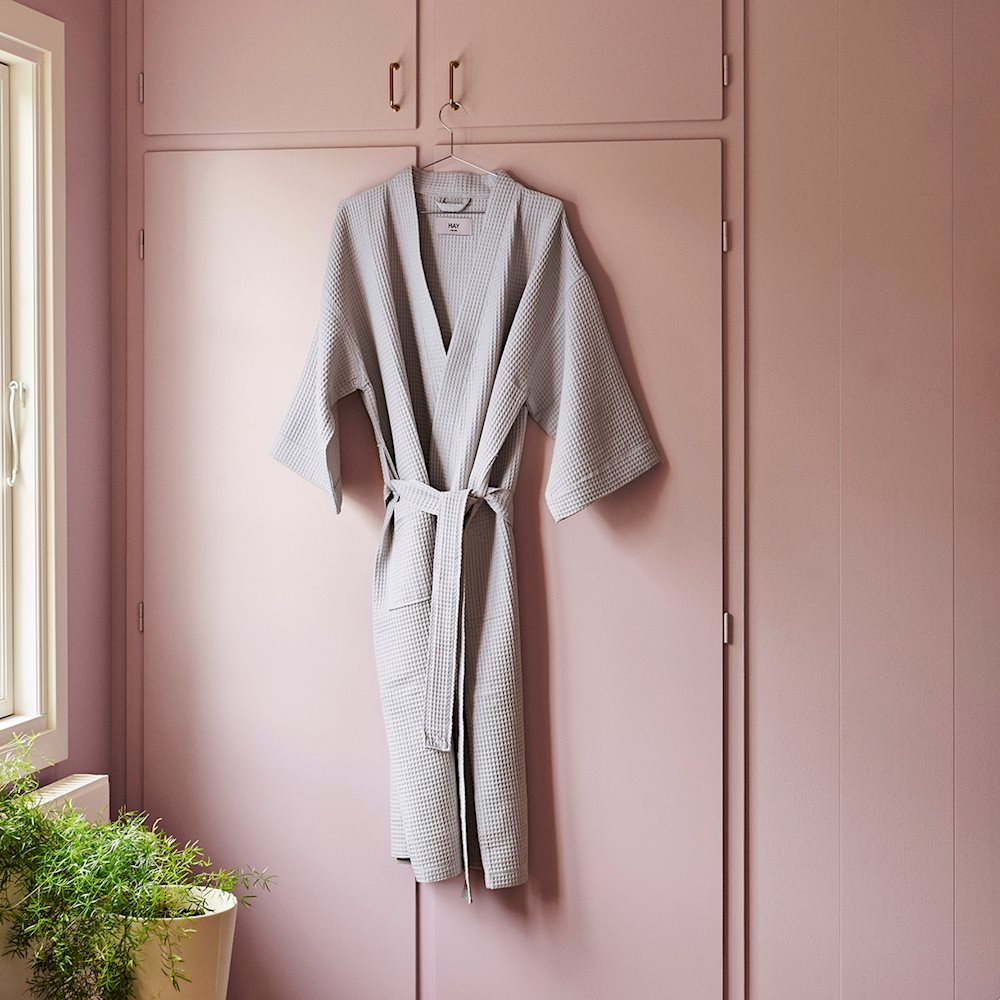 Waffle Bathrobe - Grey