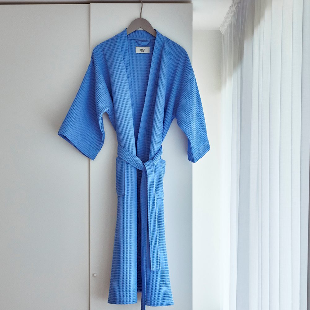 Waffle Bathrobe - Sky Blue