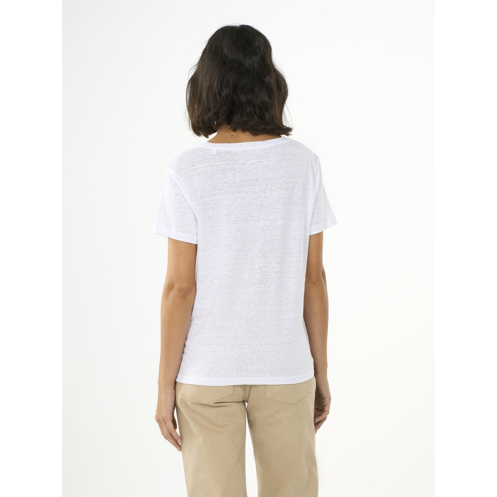 Reg Linen T-Shirt - GOTS/Vegan - Bright White