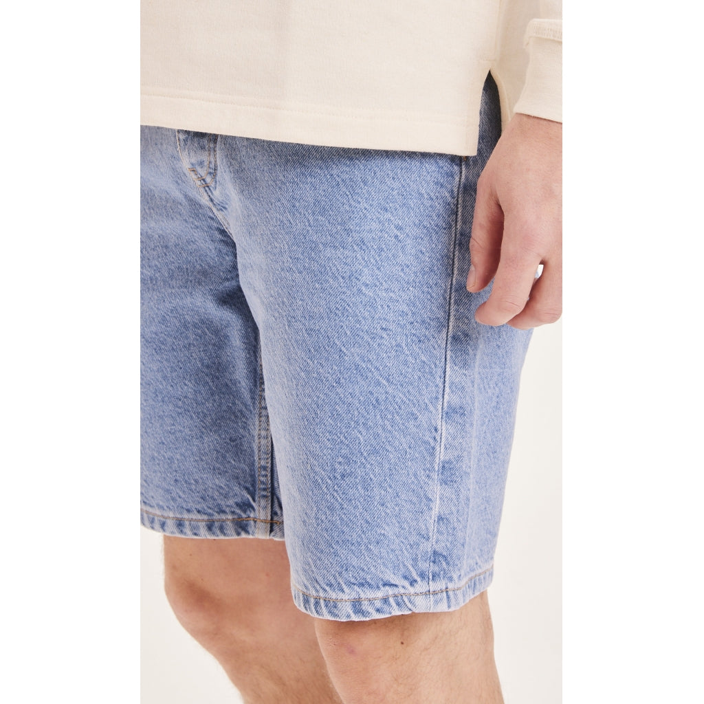 REBORN™ BIRCH bleached 5-pocket shorts - GRS/Vegan - Bleached Stonewash