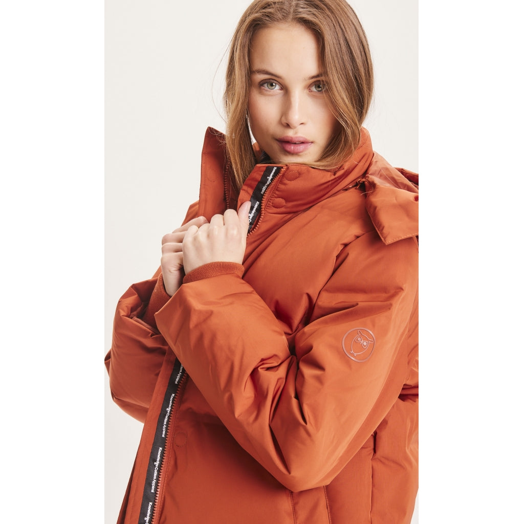 ALLYSSA Long Puffer Jacket - GRS/Vegan - arabian spice