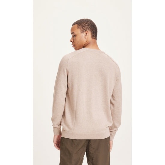 Load image into Gallery viewer, FIELD O-neck long stable cotton knit - GOTS/Vegan - Light Feather Gray

