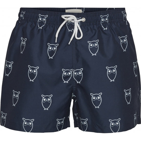 Load image into Gallery viewer, BAY all-over owl swimshorts - GRS/Vegan
