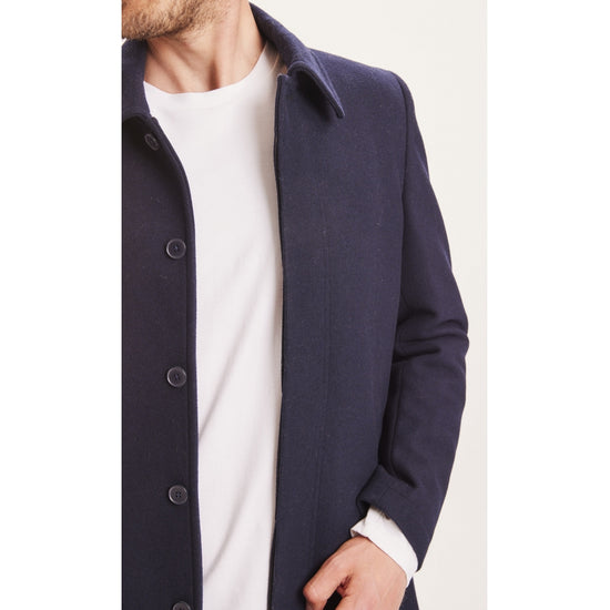 BEECH wool carcoat jacket - GRS - Total Eclipse