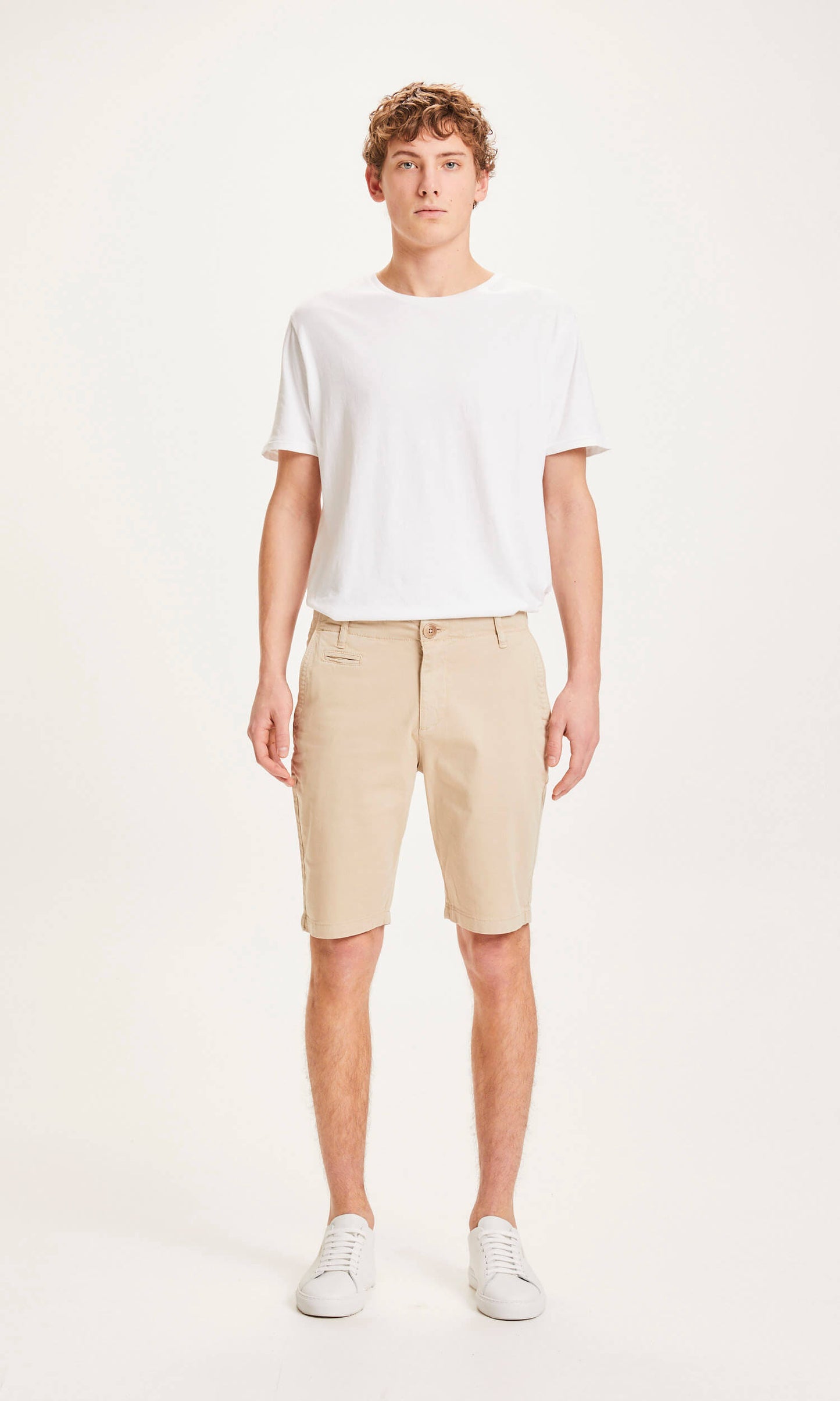 CHUCK regular chino shorts - GOTS/Vegan - light feather gray
