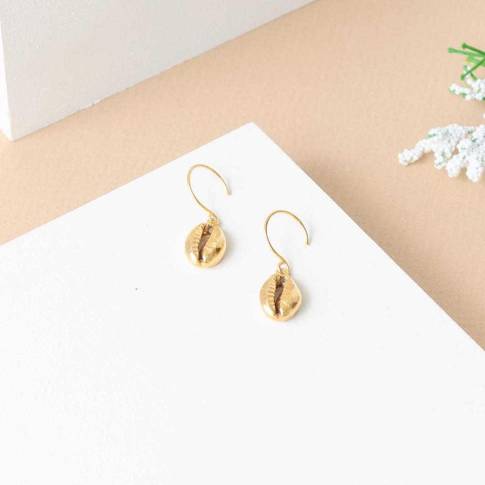 CONCHA earrings - gold plated brass