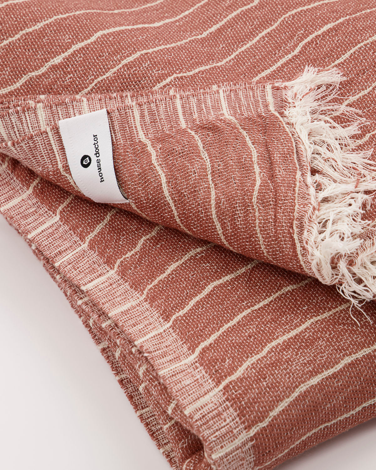 Load image into Gallery viewer, ALICE STRIPE THROW - DUSTY BERRY
