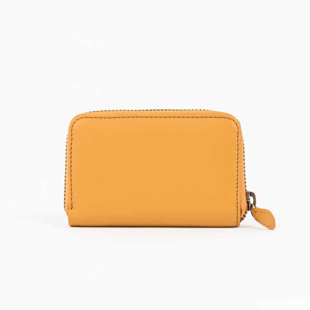 Mini Zip Around Wallet  - Mustard