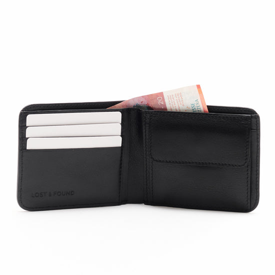 Bifold Wallet Pure with Coin Pocket - Black