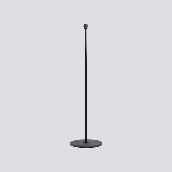 Load image into Gallery viewer, COMMON FLOOR LAMP BASE - SOFT BLACK POWDER COATED STEEL STEM BLACK TERRAZZO BASE
