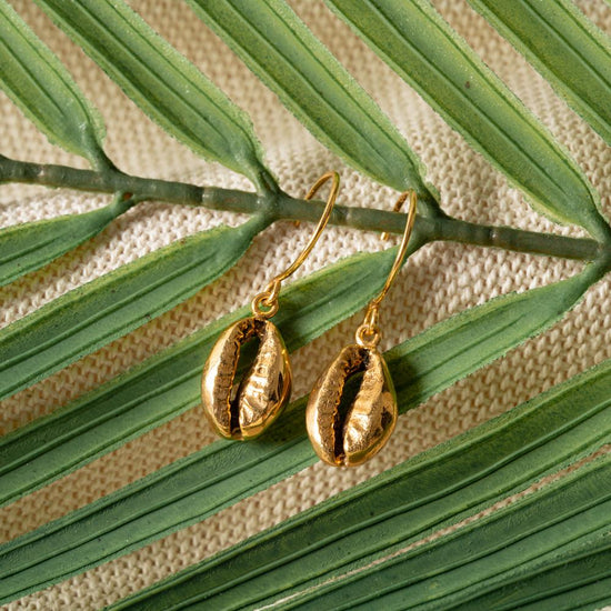 CONCHA earrings - gold plated brass