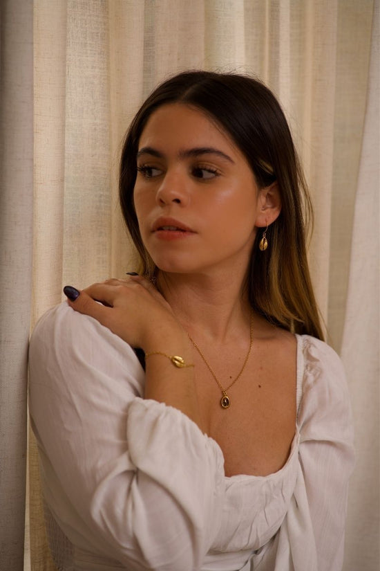 CONCHA earrings - gold plated brass