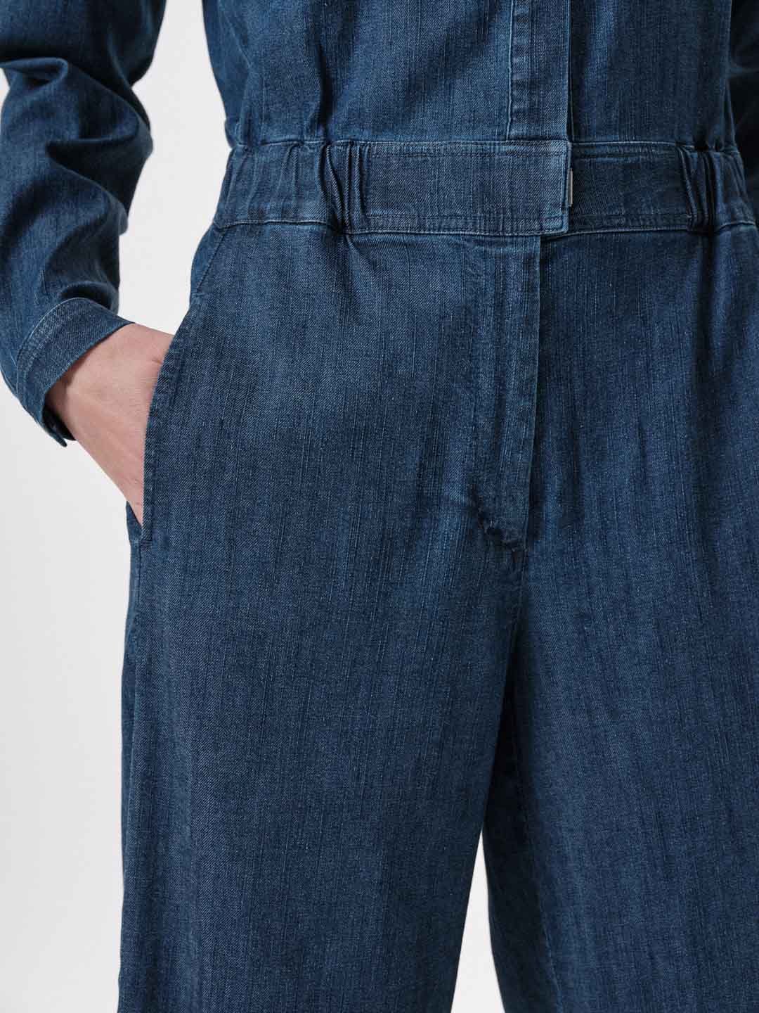 DENIM JUMPSUIT - Blue Denim