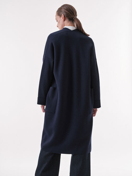 Load image into Gallery viewer, KNITTED COAT - GOTS - Midnight
