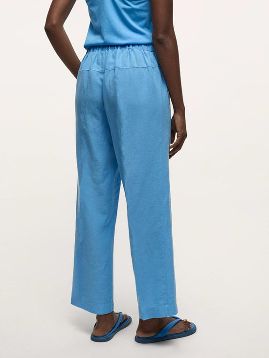 7/8 Pants with Wide Leg - Blue Sea