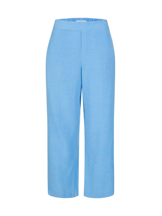 7/8 Pants with Wide Leg - Blue Sea