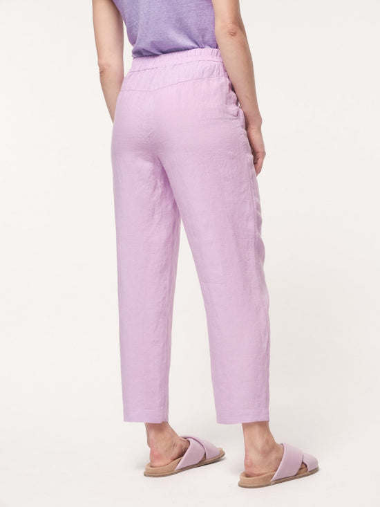 Organic Linen Pants -  Light Lilac