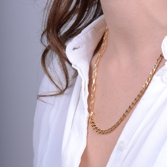 Necklace Wide Round - gold plated
