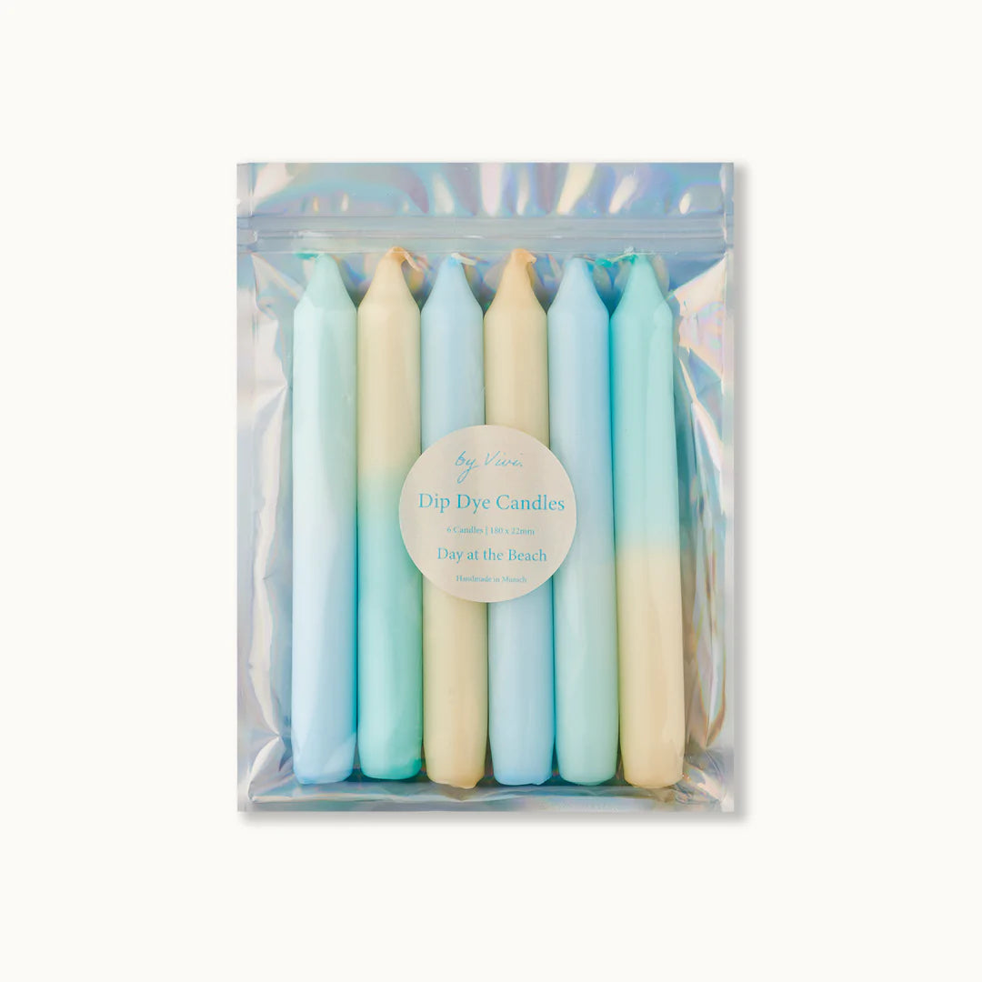 Load image into Gallery viewer, Dip Dye Candle Set of 6: Day at the Beach
