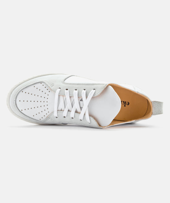 MAX HERRE ARGAN LOW - White Leather & White Sole